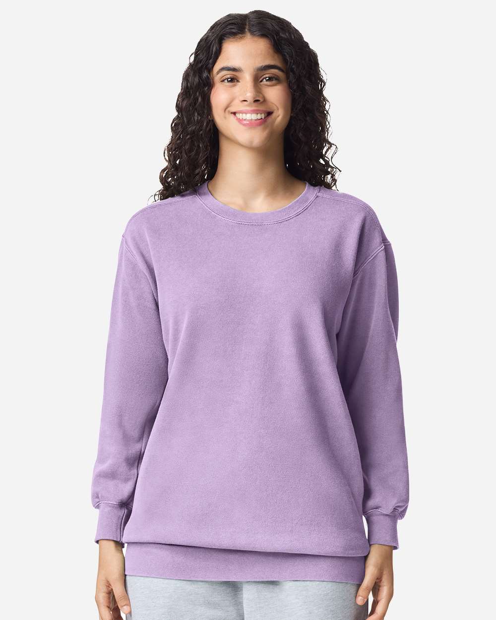 Comfort Colors Unisex Garment-Dyed Crewneck Sweatshirt - 1566 Orchid