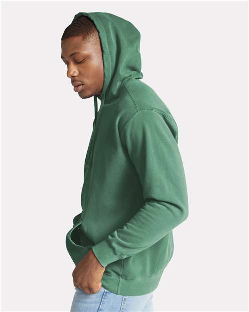 Comfort Colors Unisex Garment-Dyed Hooded Sweatshirt - 1567 Light Green