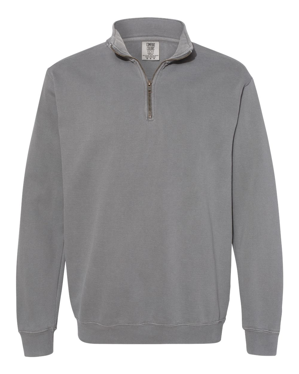 Comfort Colors Unisex Garment-Dyed Quarter-Zip Sweatshirt - 1580 Grey