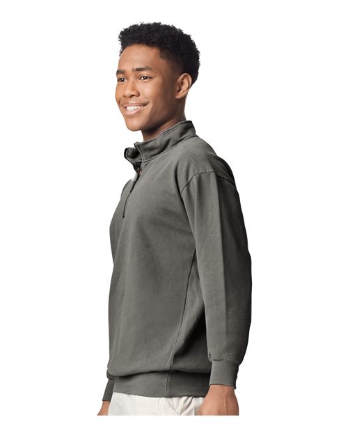 Comfort Colors Unisex Garment-Dyed Quarter-Zip Sweatshirt - 1580 Grey