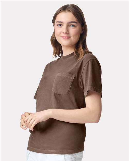Comfort Colors Unisex Garment-Dyed Heavyweight Pocket T-Shirt - 6030 Espresso