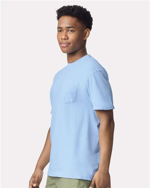 Comfort Colors Unisex Garment-Dyed Heavyweight Pocket T-Shirt - 6030 Hydrangea