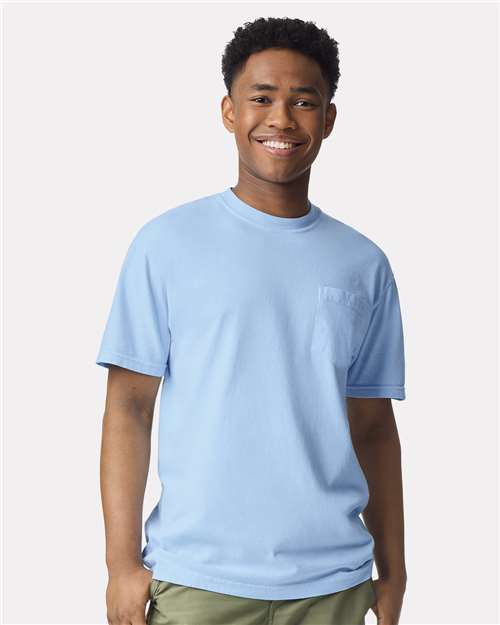 Comfort Colors Unisex Garment-Dyed Heavyweight Pocket T-Shirt - 6030 Hydrangea