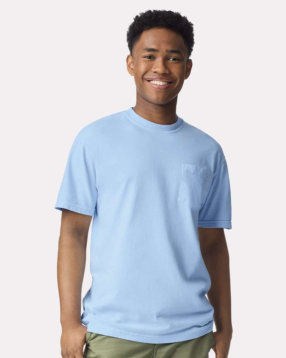 Comfort Colors Unisex Garment-Dyed Heavyweight Pocket T-Shirt - 6030 Hydrangea