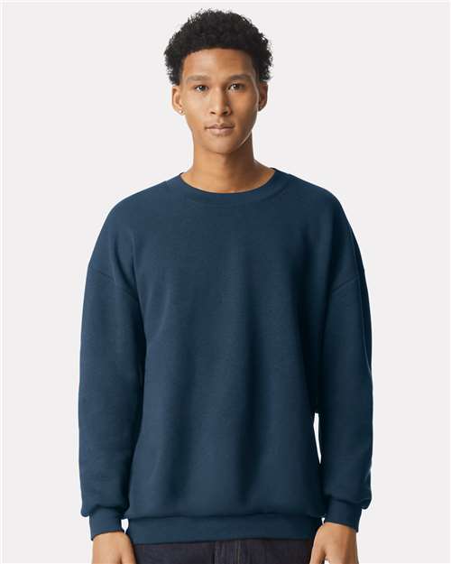 American Apparel Unisex ReFlex Fleece Crewneck Sweatshirt - RF496 Sea Blue