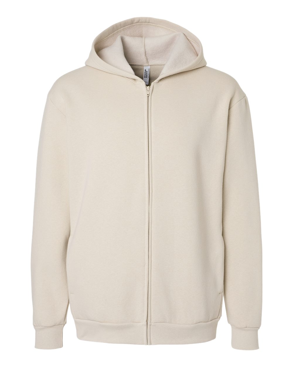 American Apparel Unisex ReFlex Fleece Full-Zip Hoodie Sweatshirt - RF497 Bone