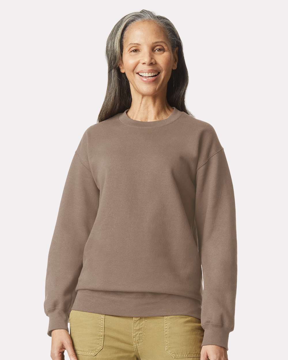 Gildan Unisex Softstyle® Midweight Crewneck Sweatshirt - SF000 Brown Savana