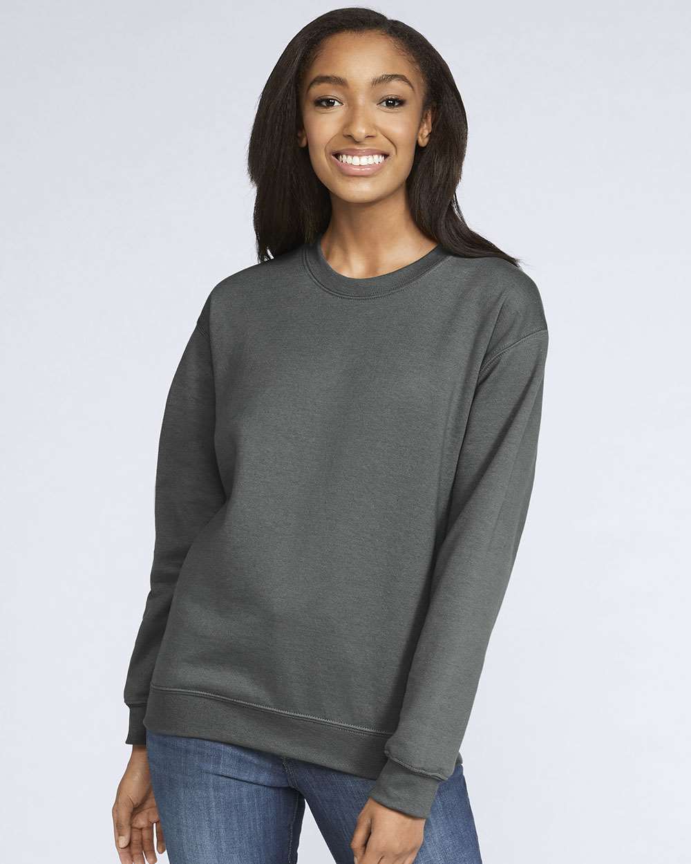 Gildan Unisex Softstyle® Midweight Crewneck Sweatshirt - SF000 Charcoal