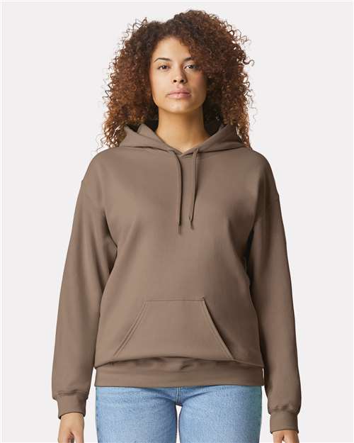 Gildan Unisex Softstyle® Midweight Hooded Sweatshirt - SF500 Brown Savana