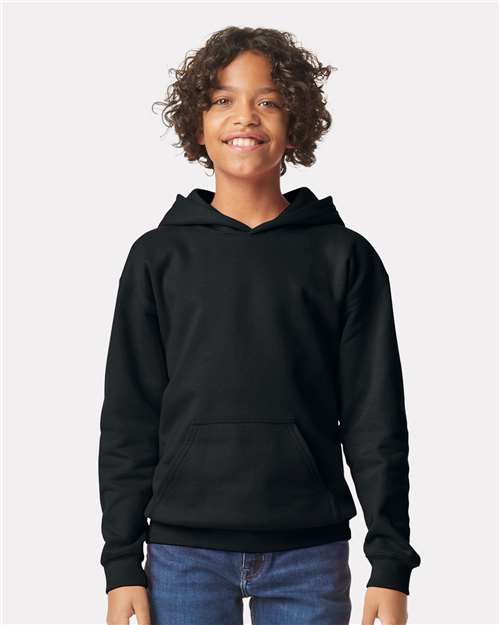 Gildan Youth Softstyle® Midweight Hooded Sweatshirt - SF500B Black