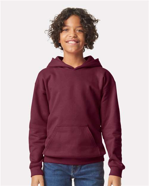 Gildan Youth Softstyle® Midweight Hooded Sweatshirt - SF500B Maroon
