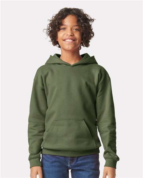 Gildan Youth Softstyle® Midweight Hooded Sweatshirt - SF500B Military Green
