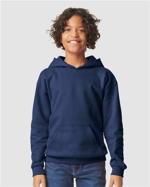 Gildan Youth Softstyle® Midweight Hooded Sweatshirt - SF500B Navy