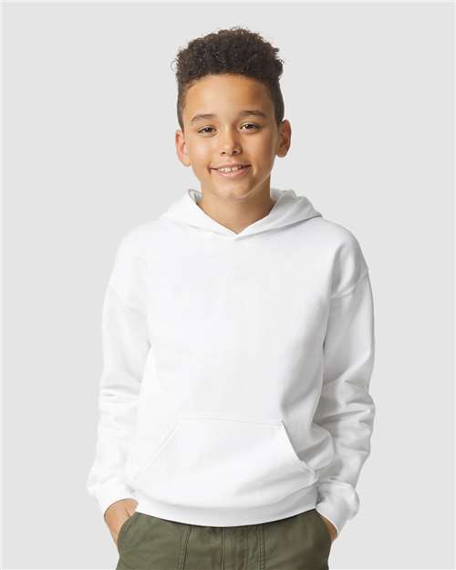Gildan Youth Softstyle® Midweight Hooded Sweatshirt - SF500B White