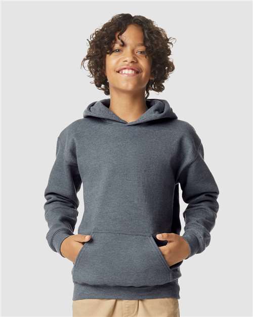Gildan Youth Softstyle® Midweight Hooded Sweatshirt - SF500B Dark Heather