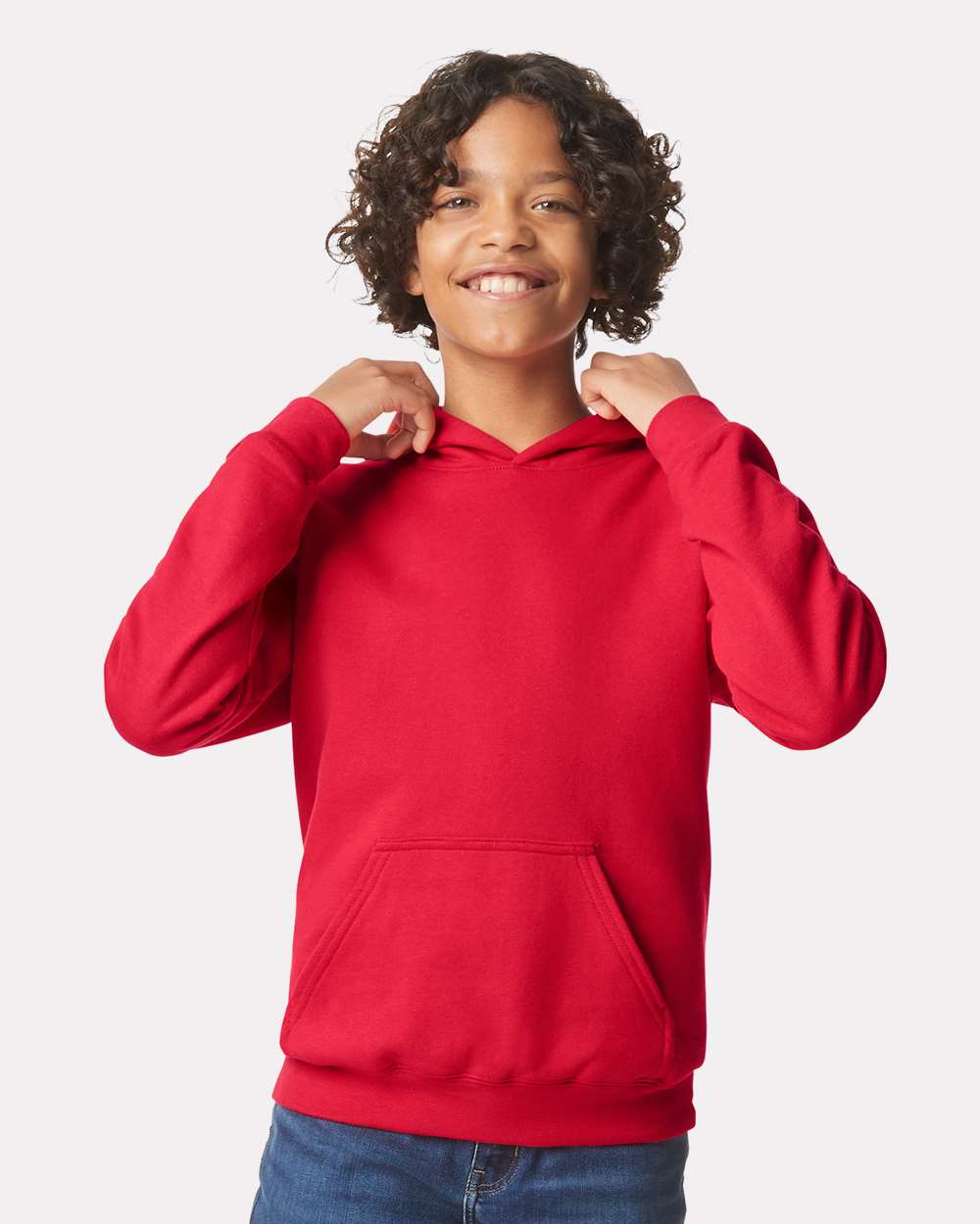 Gildan Youth Softstyle® Midweight Hooded Sweatshirt - SF500B Red