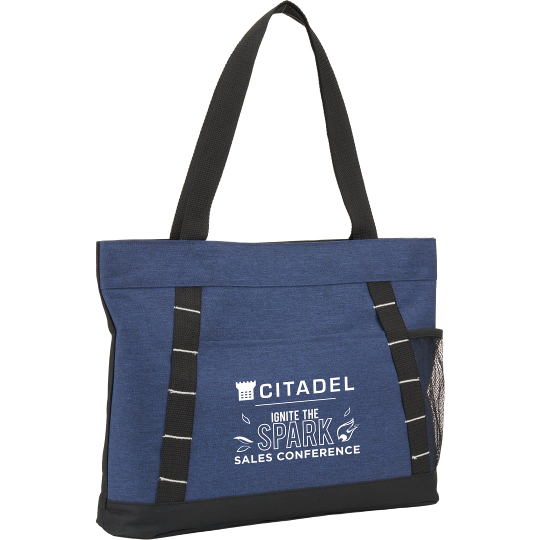 Bullet Snap Meeting RPET Tote - SM-5218 Blue