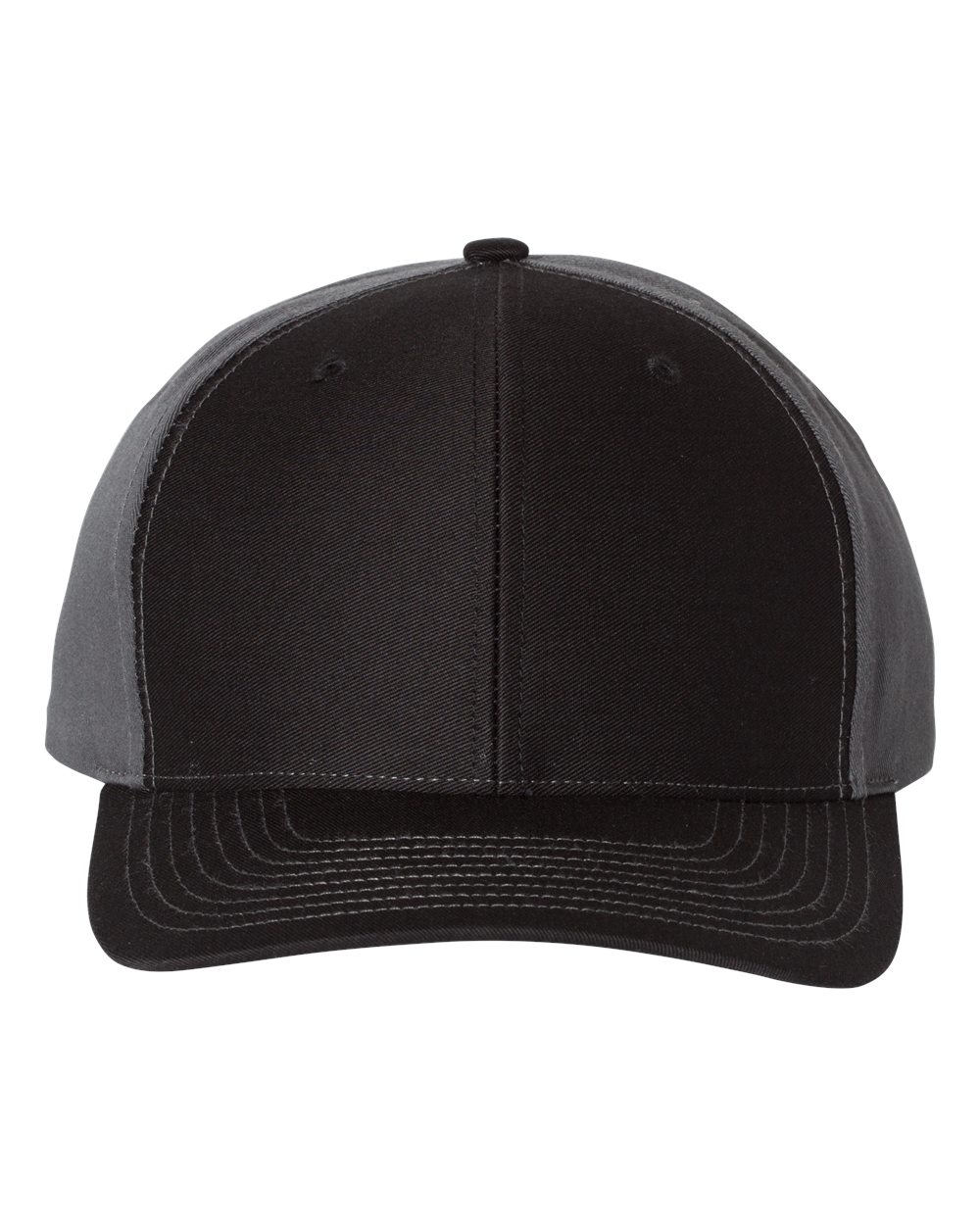 Richardson Twill Back Trucker Cap - 312 - 312S Black- Charcoal