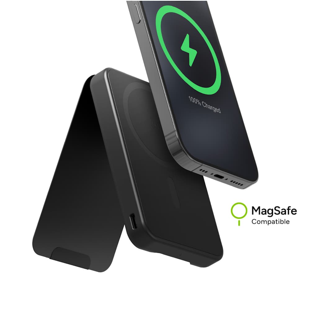 mophie mophie® Snap+5000 mAh Wireless Power Bank w/ Stand - 7124-26 Black
