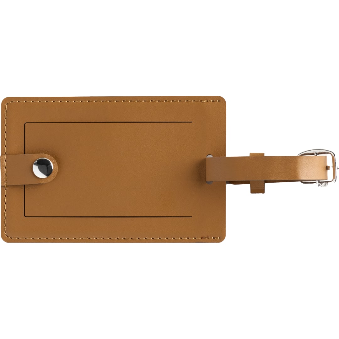 Pineapple Leather Luggage Tag - 7901-26 Brown