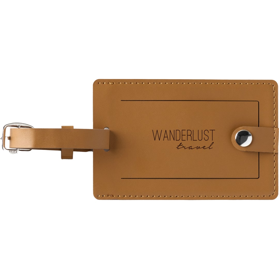 Pineapple Leather Luggage Tag - 7901-26 Brown