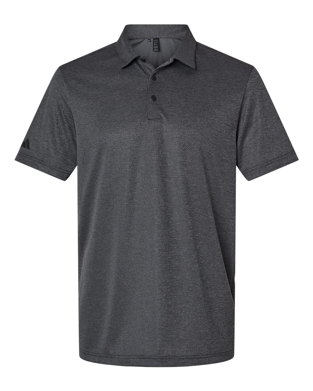 Adidas Men's Space Dyed Polo - A591 Black Melange
