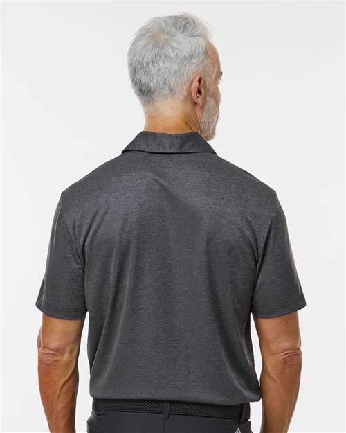 Adidas Men's Space Dyed Polo - A591 Black Melange