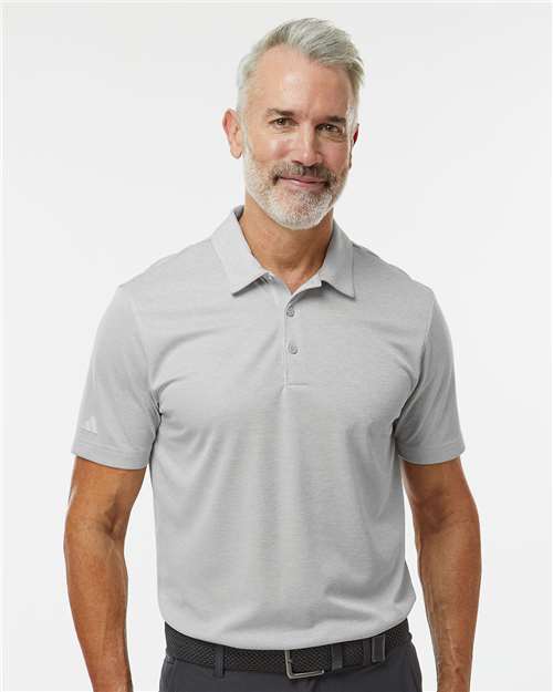 Adidas Men's Space Dyed Polo - A591 Grey One Heather