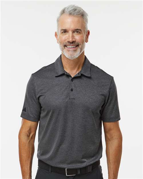 Adidas Men's Space Dyed Polo - A591 Black Melange