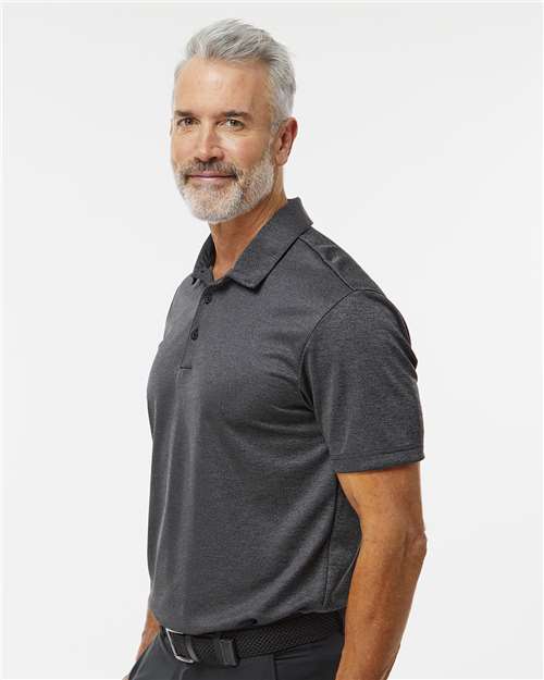 Adidas Men's Space Dyed Polo - A591 Black Melange