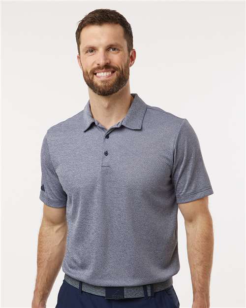 Adidas Men's Space Dyed Polo - A591 Collegiate Navy Melange