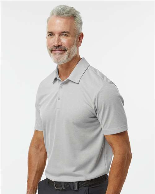 Adidas Men's Space Dyed Polo - A591 Grey One Heather