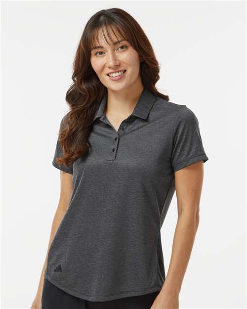 Adidas Women's Space Dyed Polo - A592 Black Melange