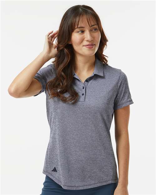 Adidas Women's Space Dyed Polo - A592 Collegiate Navy Melange