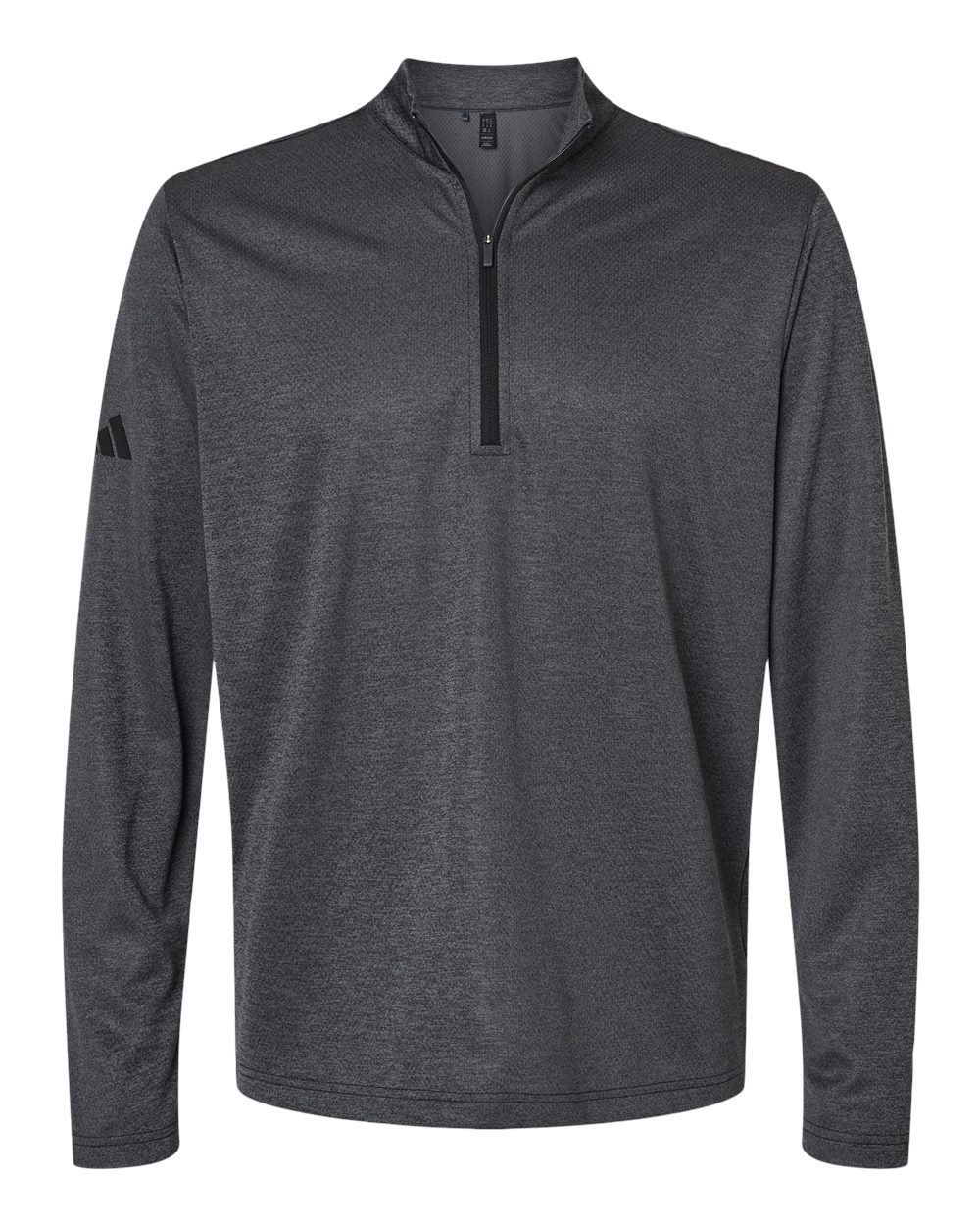 Adidas Men's Space Dyed Quarter-Zip Pullover - A593 Black Melange
