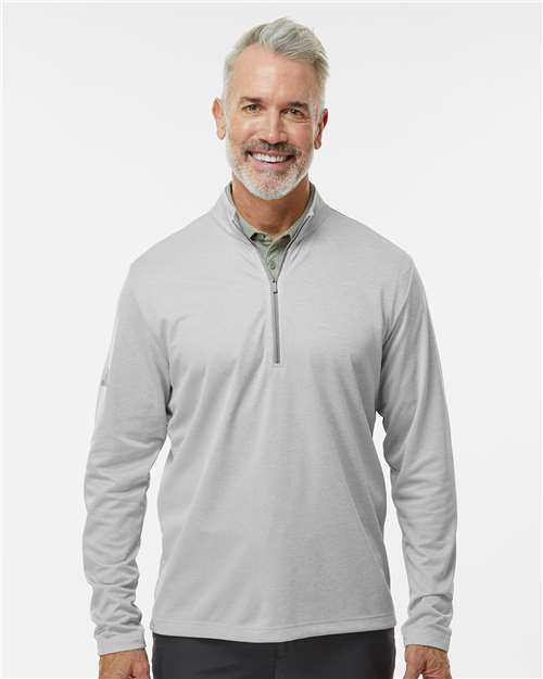 Adidas Men's Space Dyed Quarter-Zip Pullover - A593 Grey One Heather