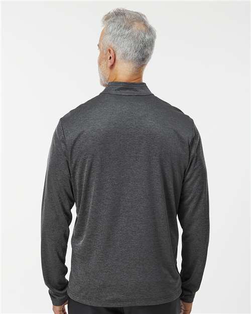 Adidas Men's Space Dyed Quarter-Zip Pullover - A593 Black Melange