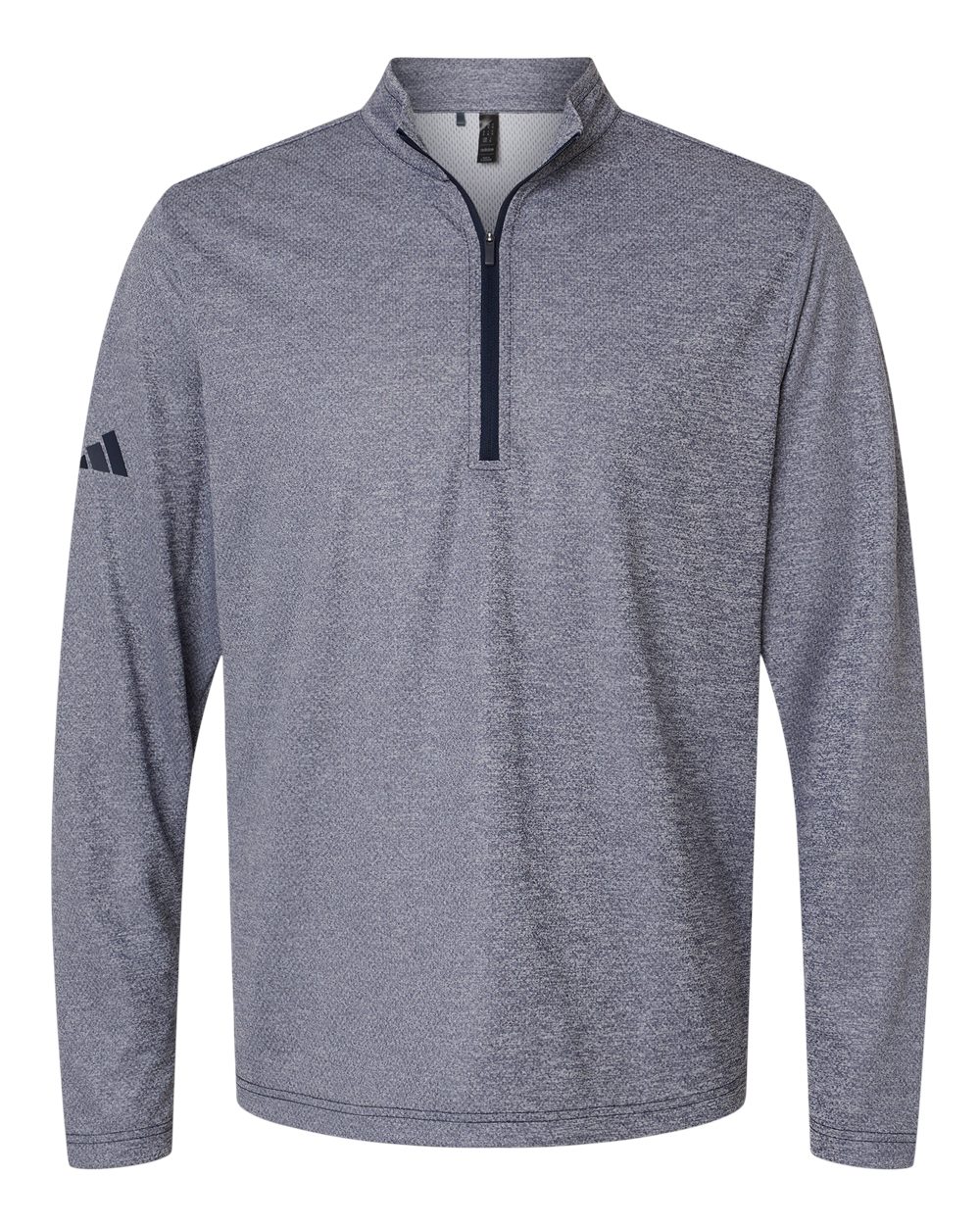 Adidas Men's Space Dyed Quarter-Zip Pullover - A593 Collegiate Navy Melange