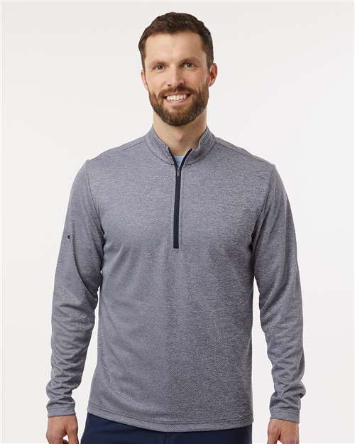 Adidas Men's Space Dyed Quarter-Zip Pullover - A593 Collegiate Navy Melange