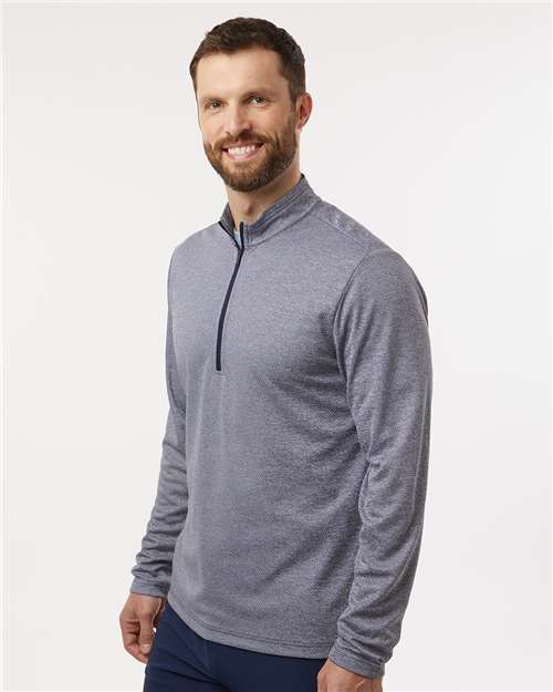 Adidas Men's Space Dyed Quarter-Zip Pullover - A593 Collegiate Navy Melange