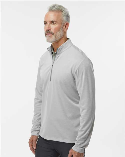 Adidas Men's Space Dyed Quarter-Zip Pullover - A593 Grey One Heather