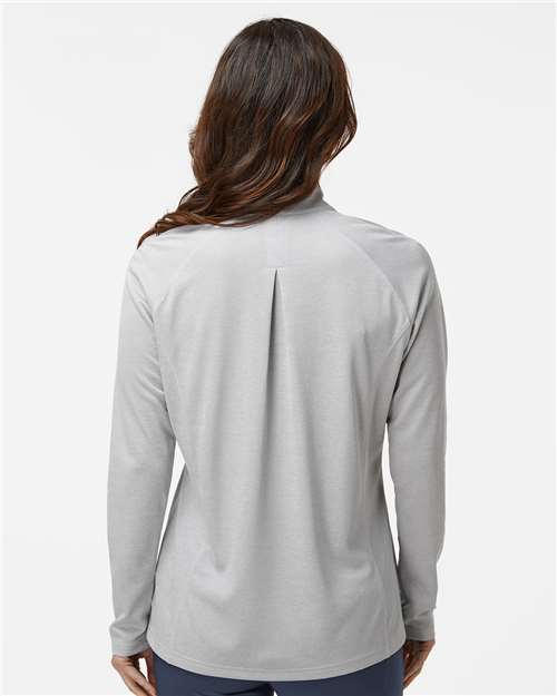 Adidas Women's Space Dyed Quarter-Zip Pullover - A594 Grey One Heather