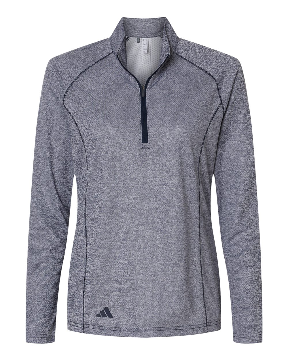 Adidas Women's Space Dyed Quarter-Zip Pullover - A594 Collegiate Navy Melange