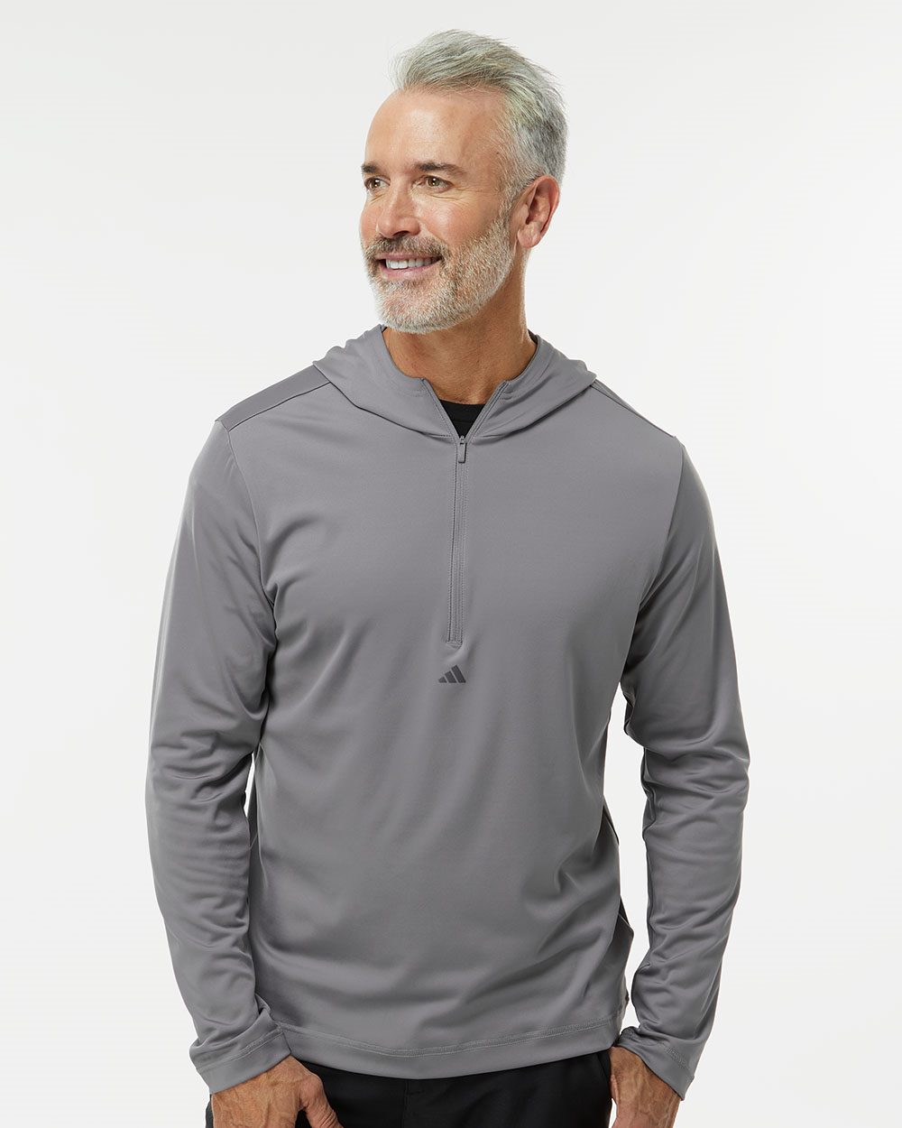 Next Level Men's Lightweight Quarter-Zip Hooded Pullover - A596