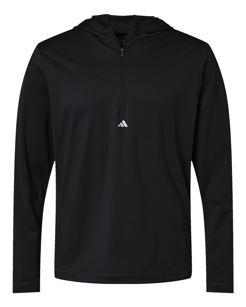 Adidas Men's Lightweight Quarter-Zip Hooded Pullover - A596 Black