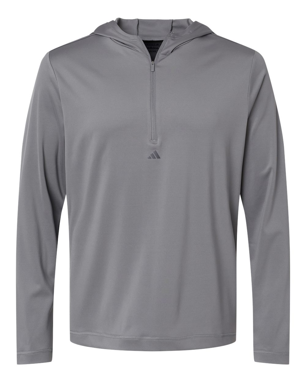 Adidas Men's Lightweight Quarter-Zip Hooded Pullover - A596 Grey Three