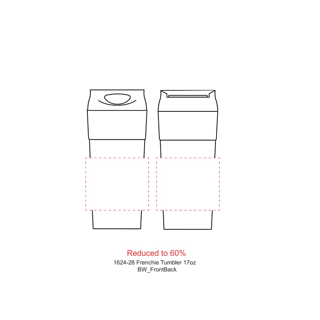 Frenchie Tumbler 17oz - 1624-26 Silver