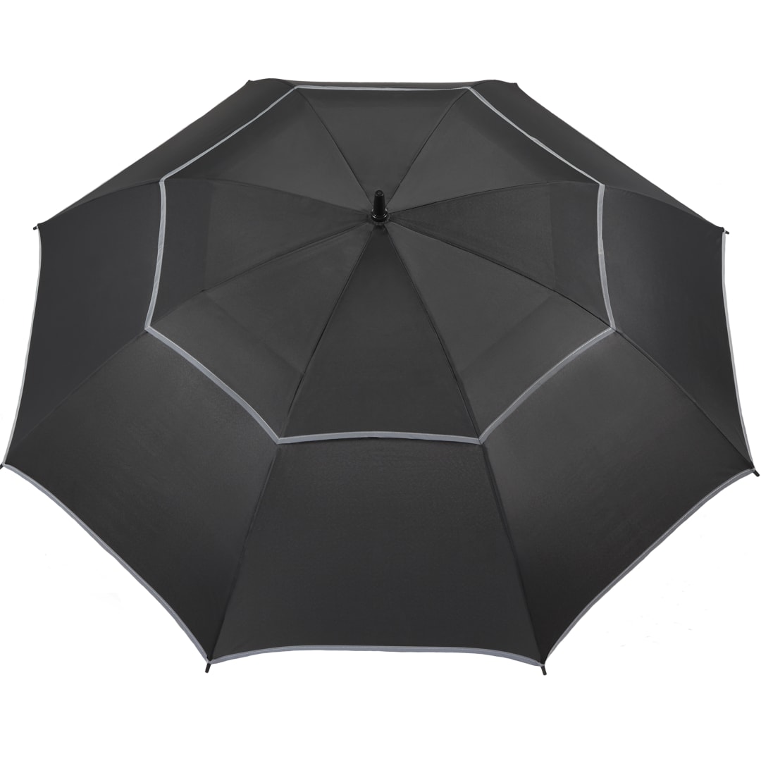 62&quot; RPET Golf Umbrella w/ Reflective Trim - 5050-09 Black