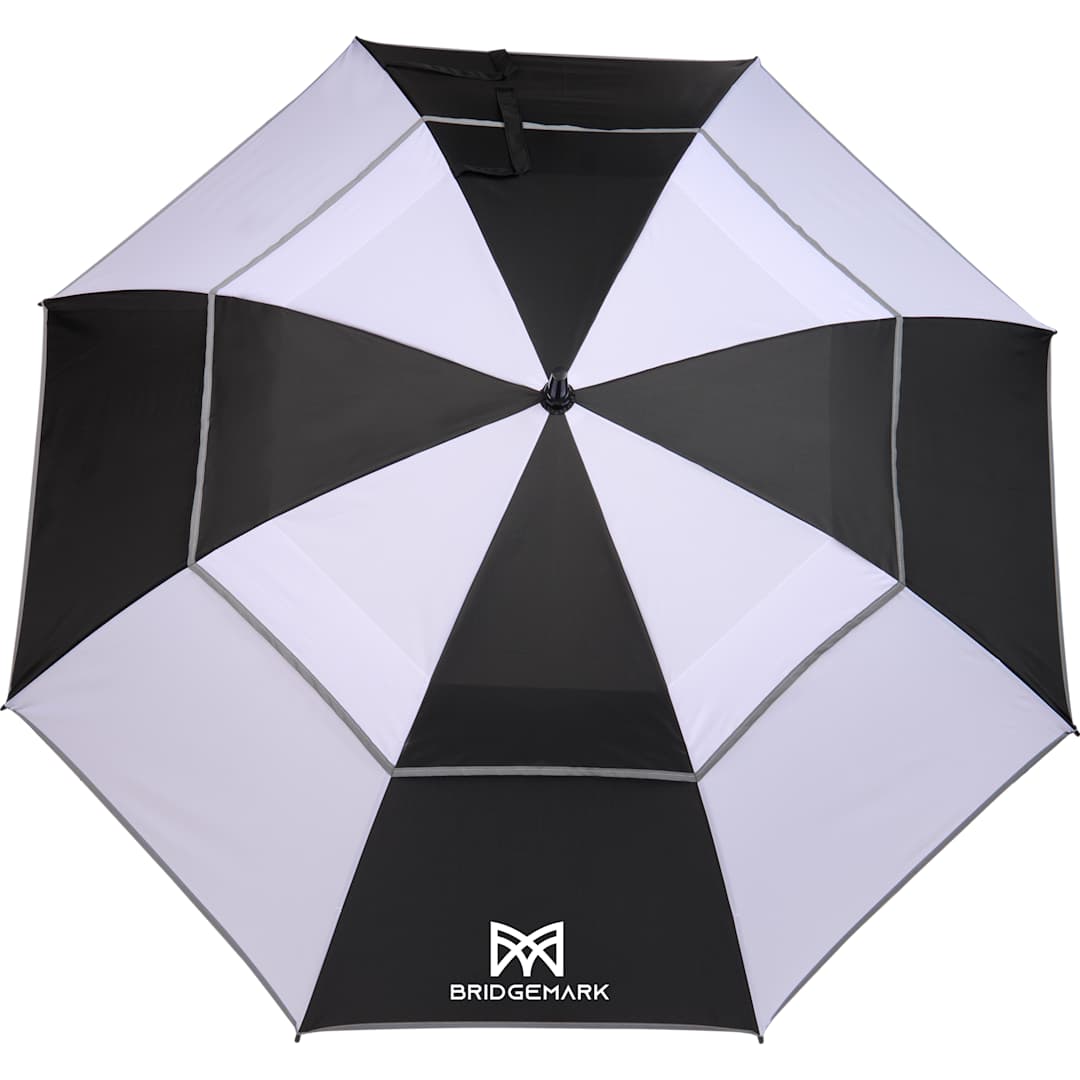 62&quot; RPET Golf Umbrella w/ Reflective Trim - 5050-09 Black