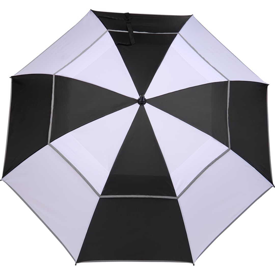 62&quot; RPET Golf Umbrella w/ Reflective Trim - 5050-09 Black